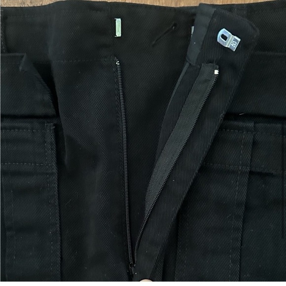 Zara Woman Cargo Mini Short Side Tie-Up Skirt, Black, Size L - Picture 5 of 11